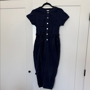 Abercrombie Kids Navy Button-Up Jean Jumper